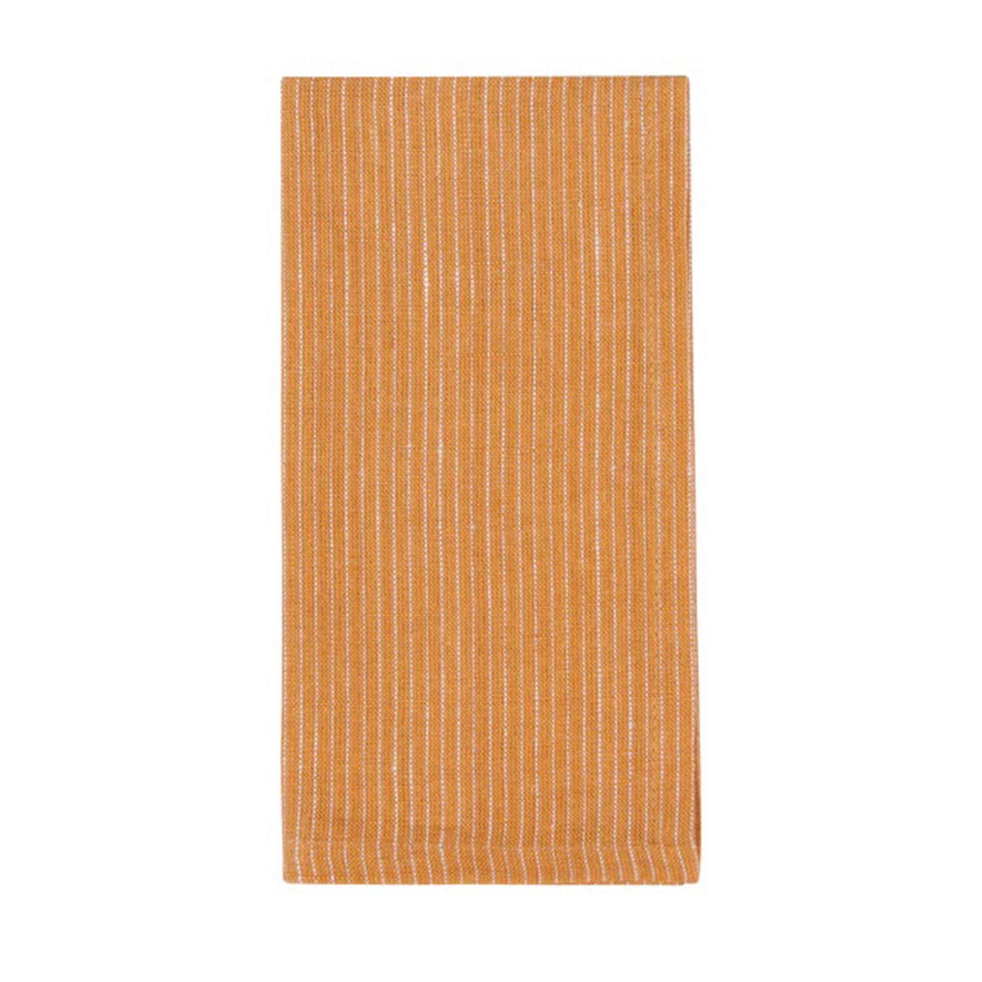 Linen Pinstripe Napkins - Ochre (Set of 4)