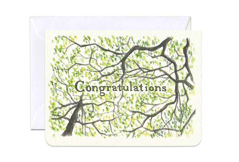 Congratulations Gleditsia Mini Greeting Card