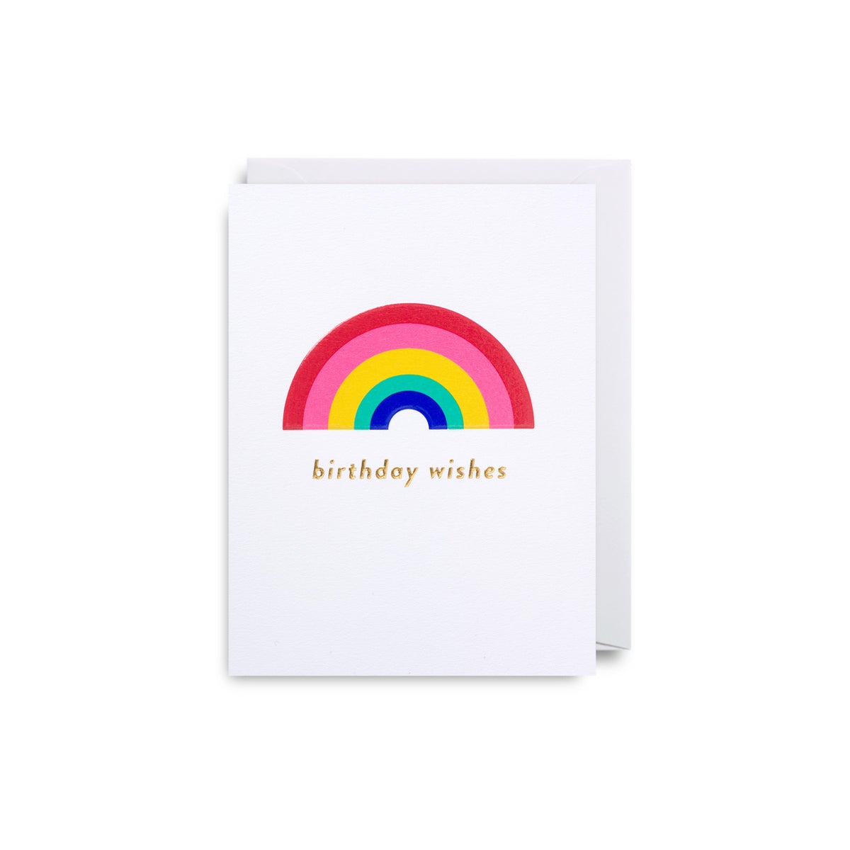 Rainbow Birthday Wishes Mini Greeting Card