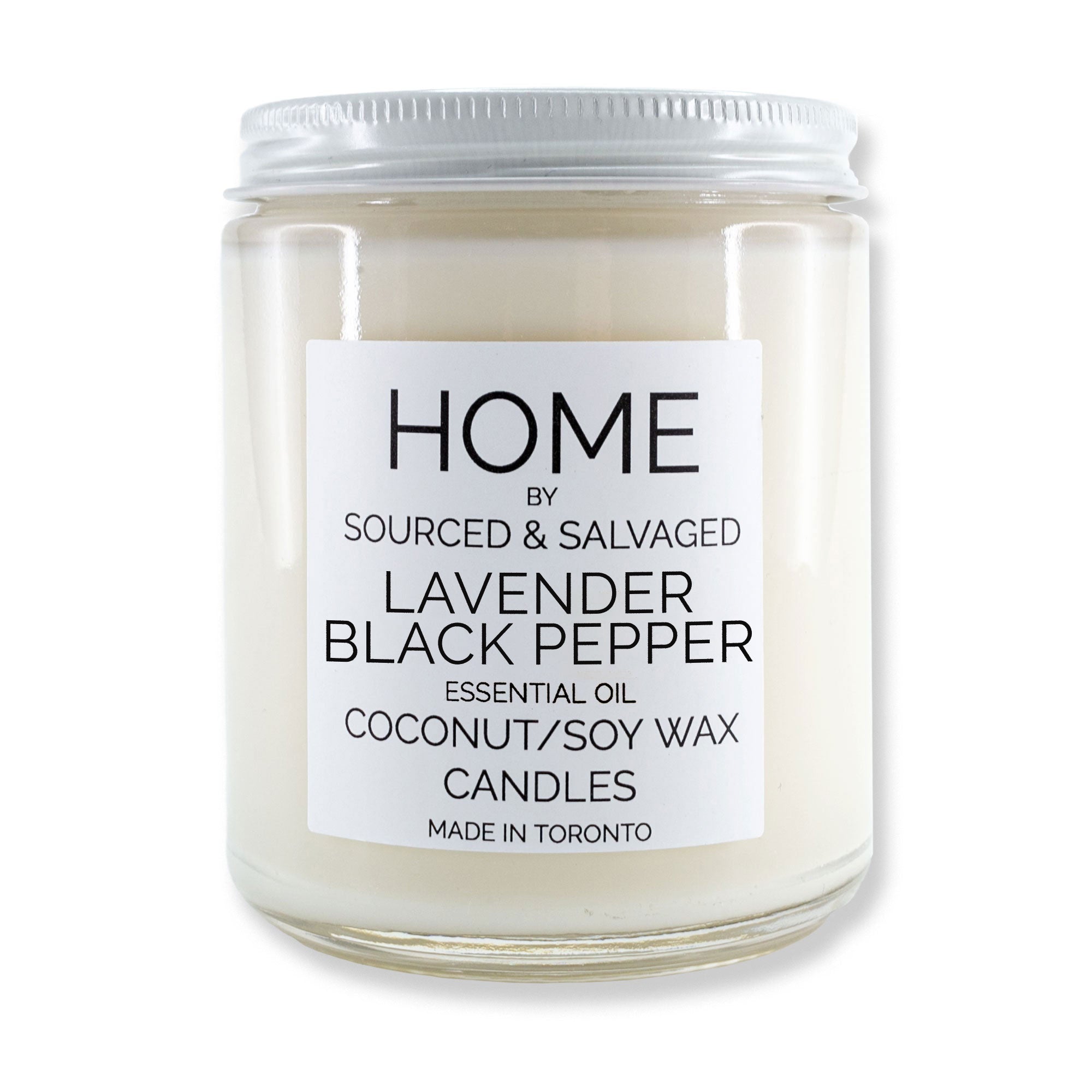 Sourced &amp; Salvaged - Lavender &amp; Black Pepper Essential Oil Candle