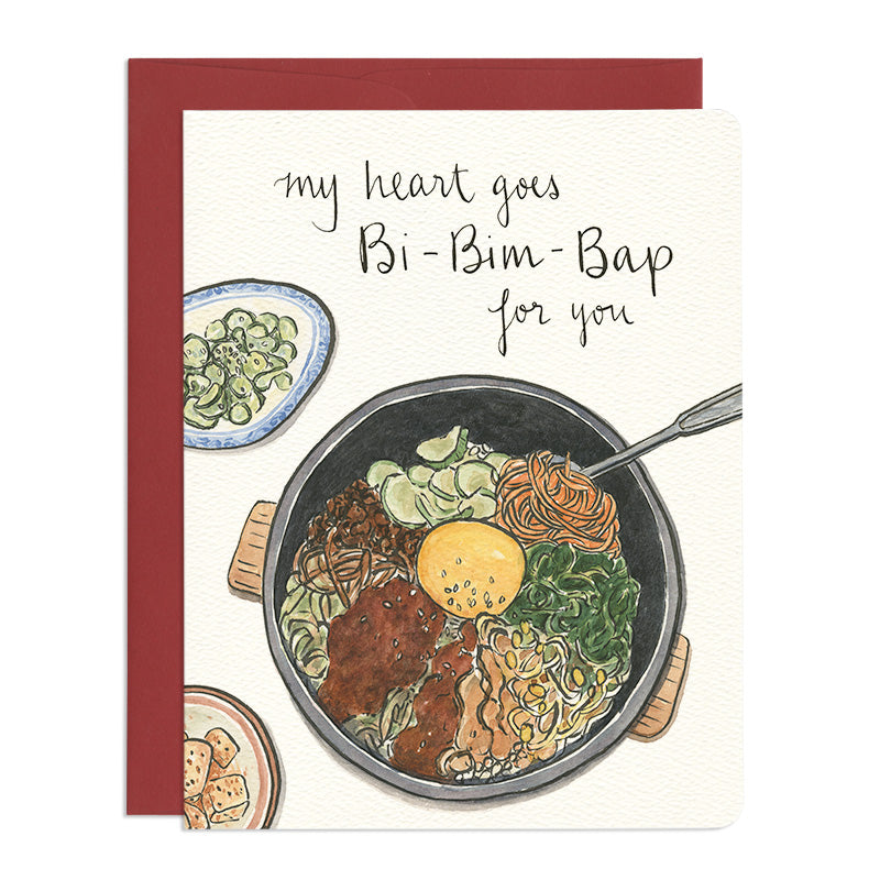 Bibimbap Heart Greeting Card