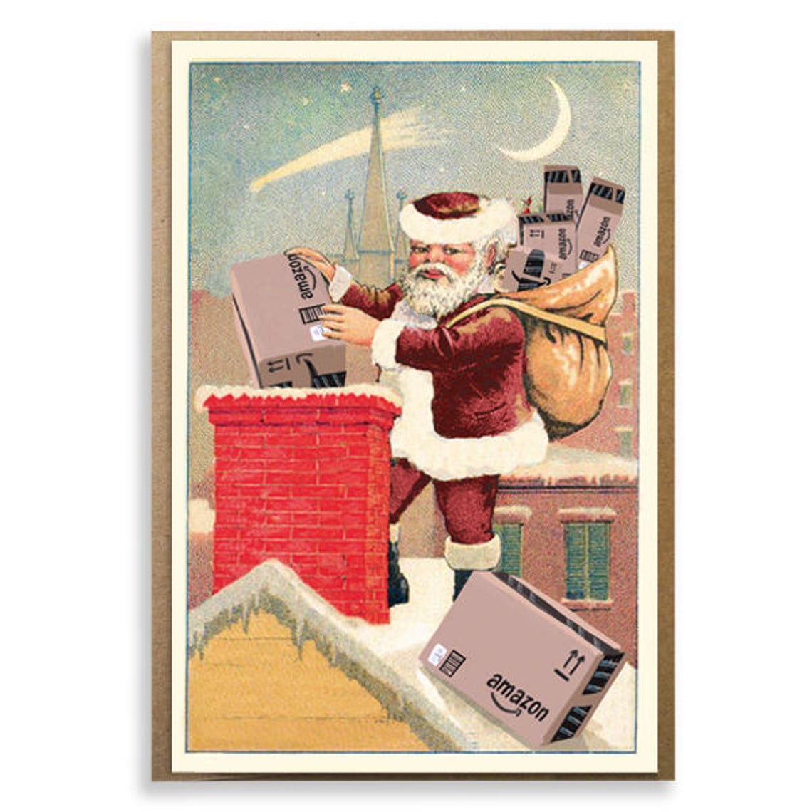 Amazon Santa Greeting Card