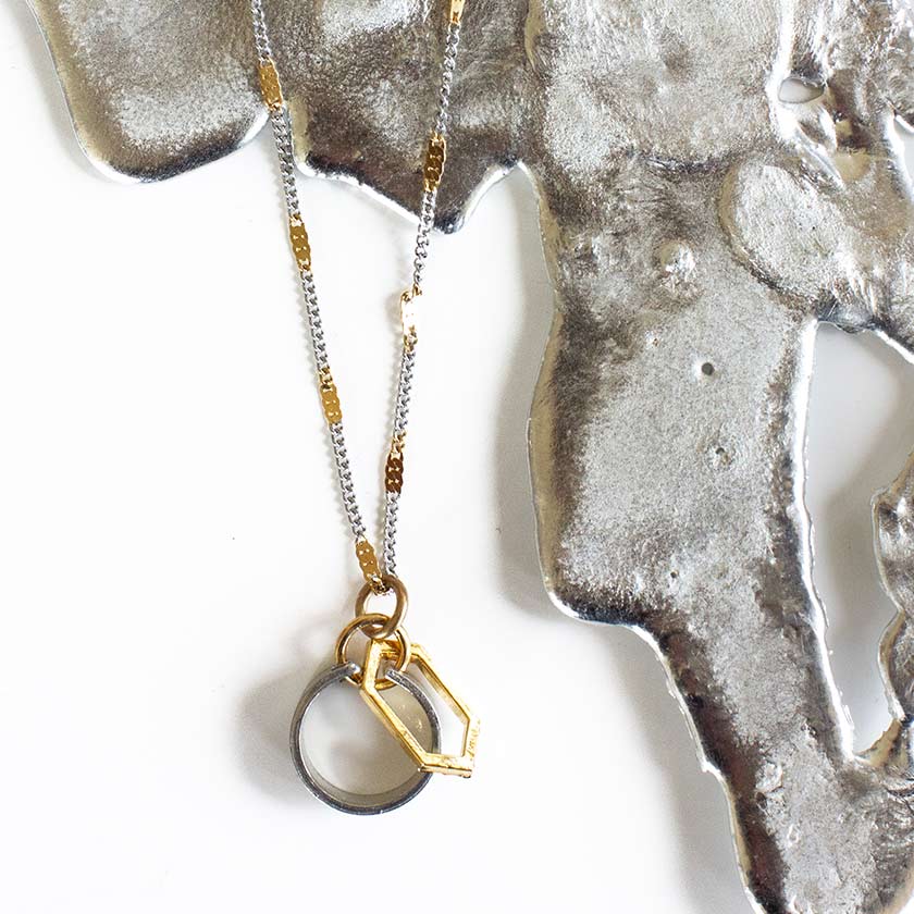 Anne-Marie Chagnon - Amsterdam Necklace - Pewter &amp; Gold