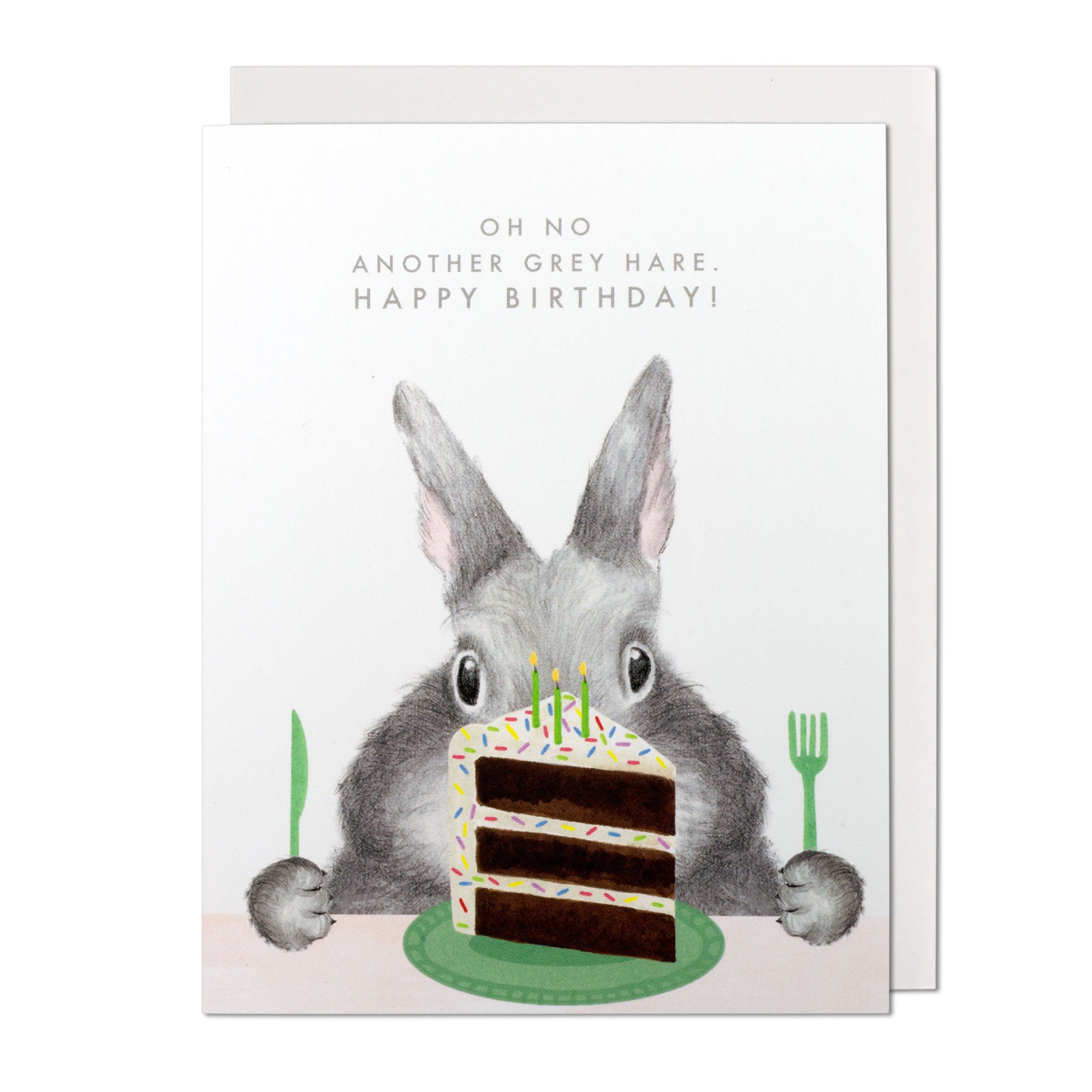 Another Grey Hare Greeting Card