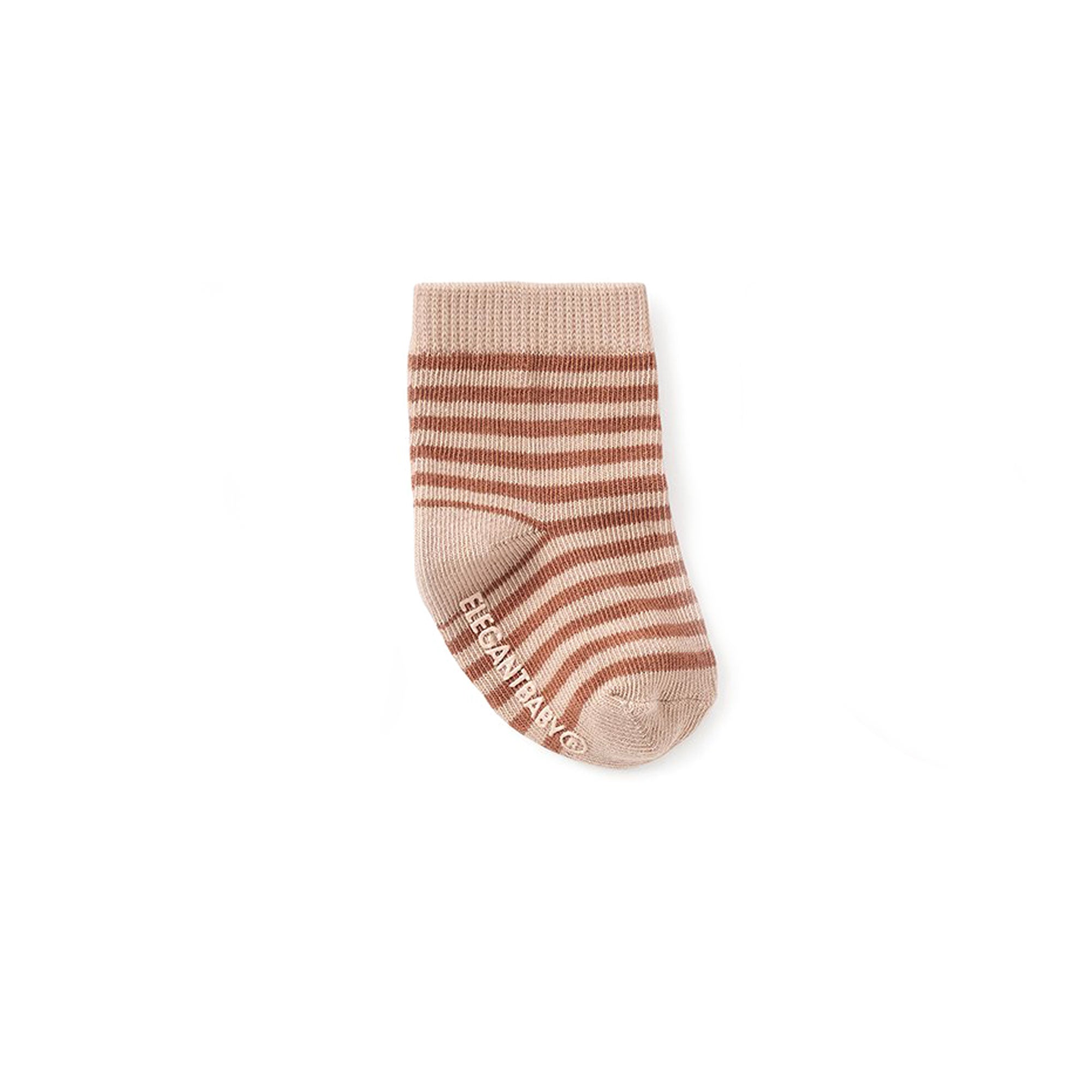 Bear Non-Slip Baby Socks - Stripes