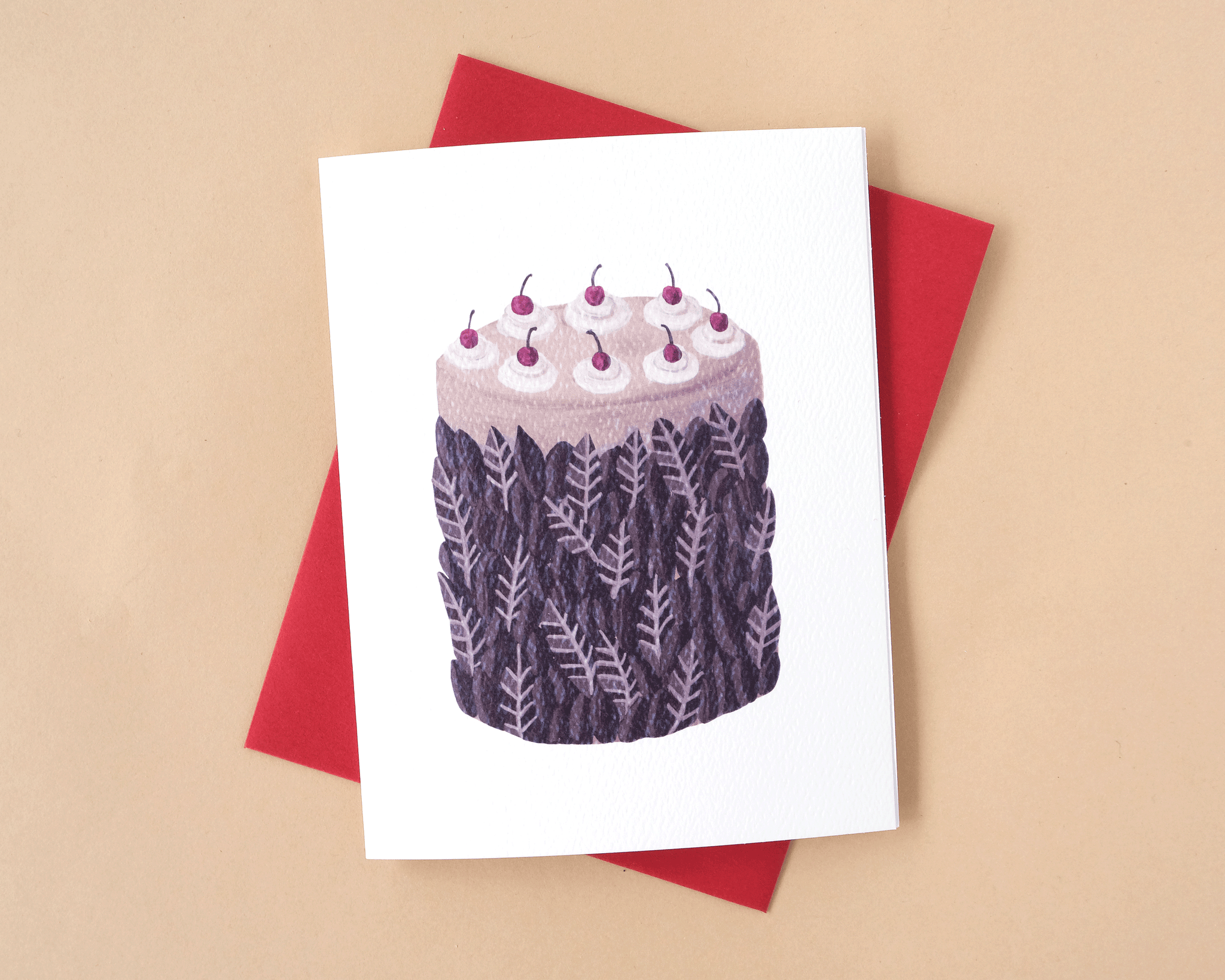 Black Forest Cake Greeting Card