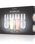 Final Touch - Bubbles Stemless Champagne Glasses (Set of 4)