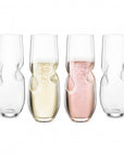 Final Touch - Bubbles Stemless Champagne Glasses (Set of 4)