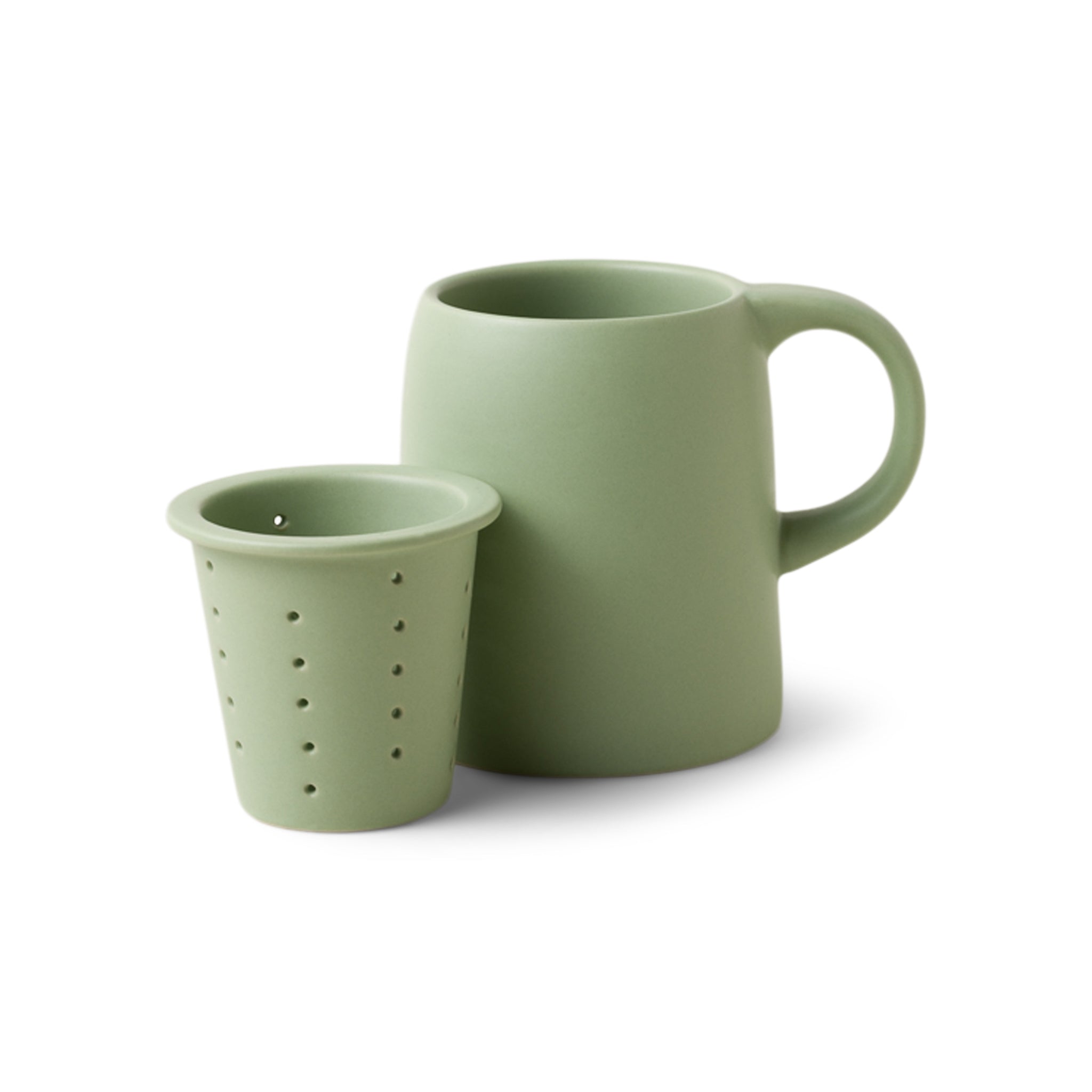 Ceramic Tea Infuser Mug - Sage