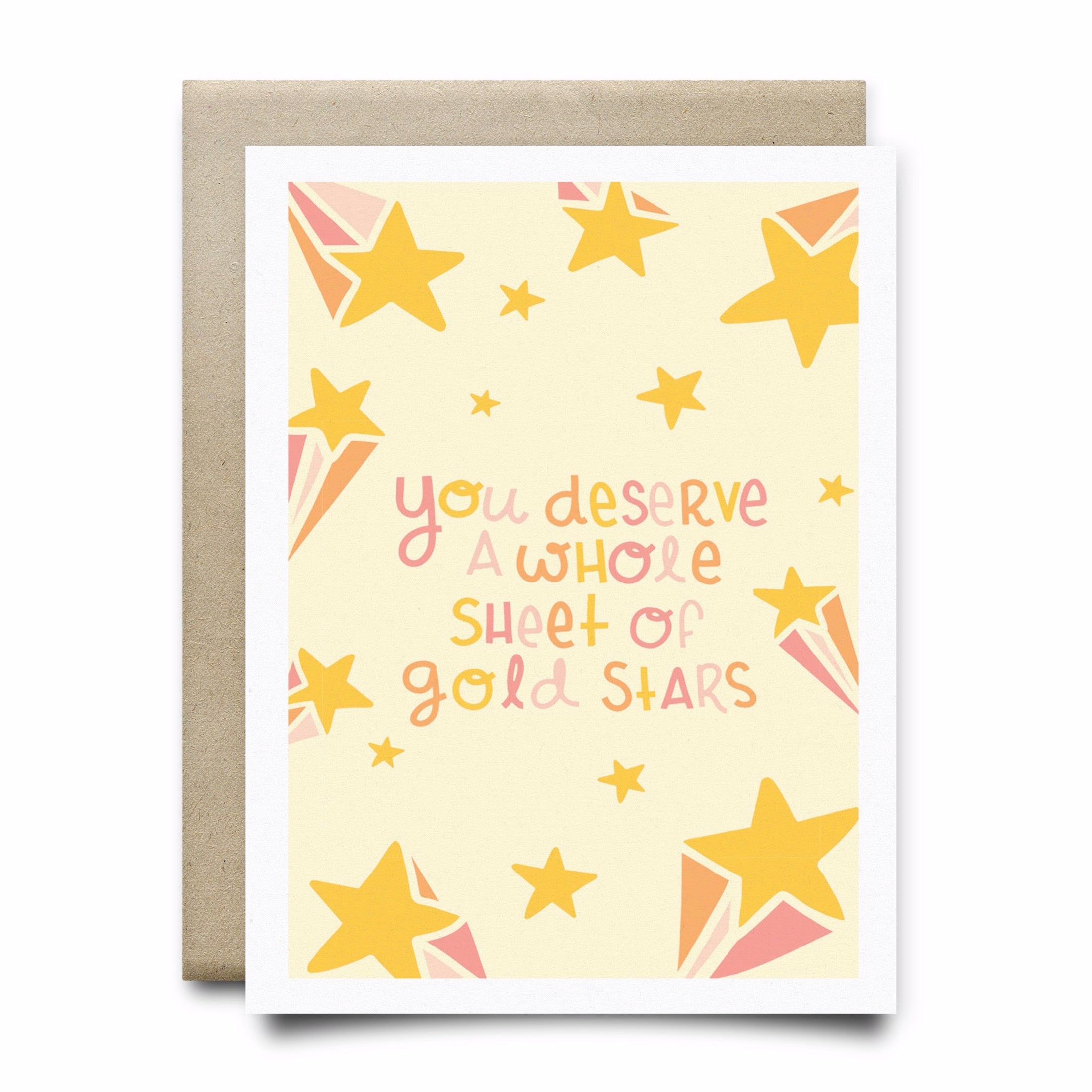 Gold Stars Greeting Card