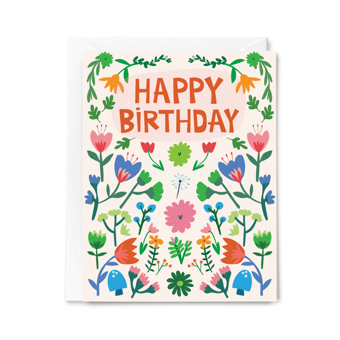 Happy Birthday Summer Garden Greeting Card