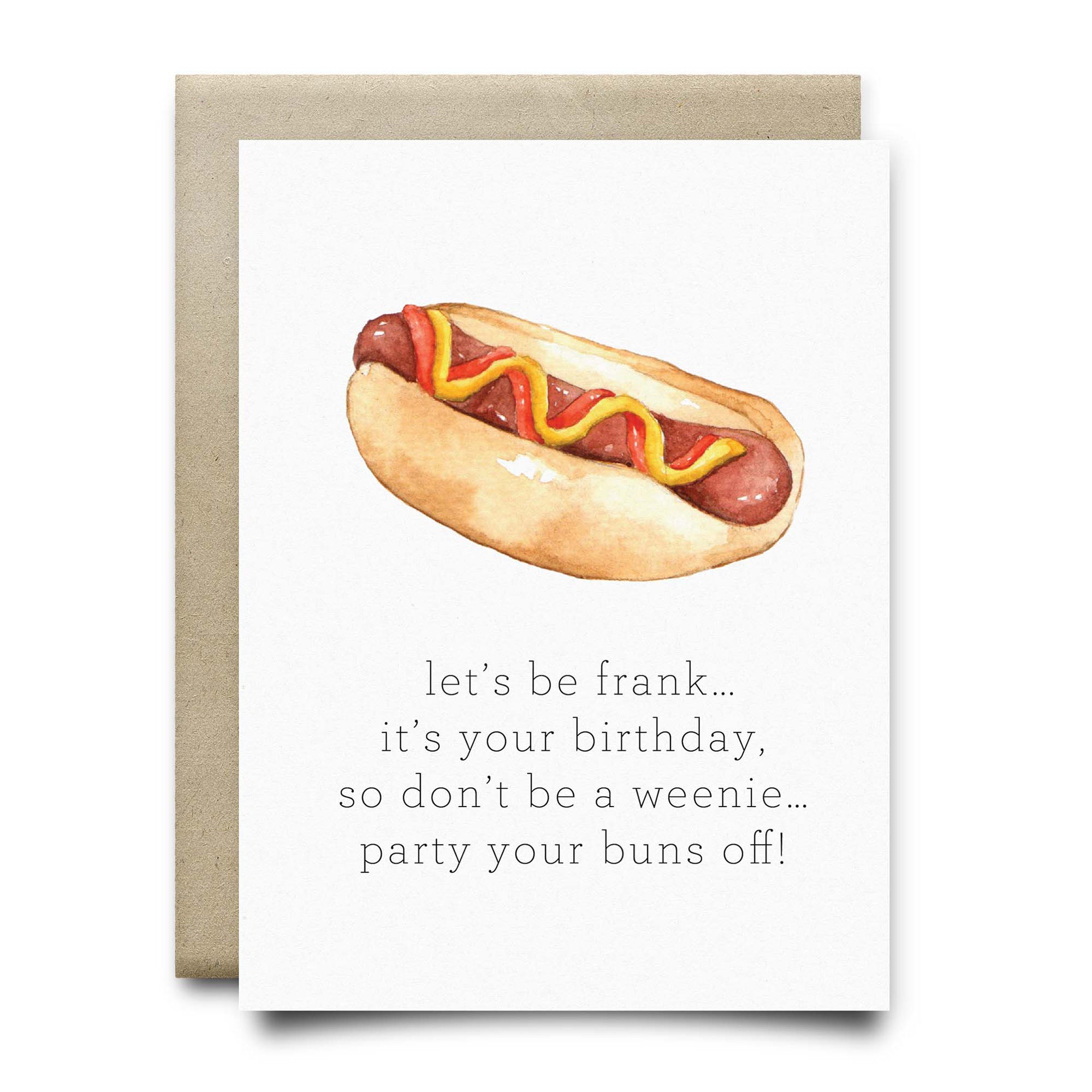 Hot Dog Greeting Card