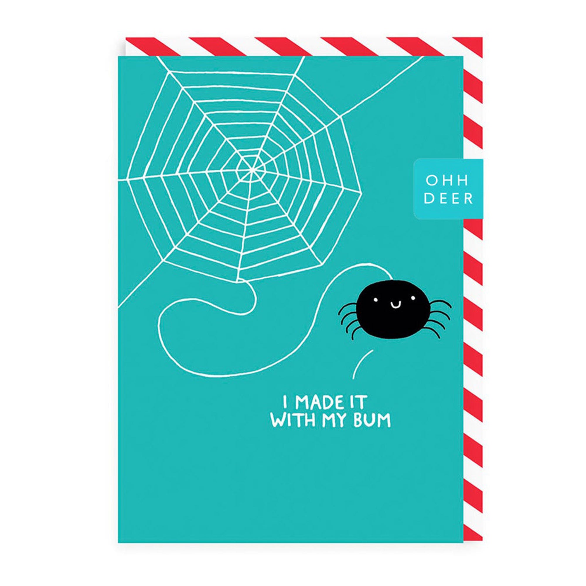 I Made It With My Bum Blue Greeting Card