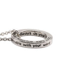 Jewelry Evolution8 - The Four Agreements Circle Necklace in Silver