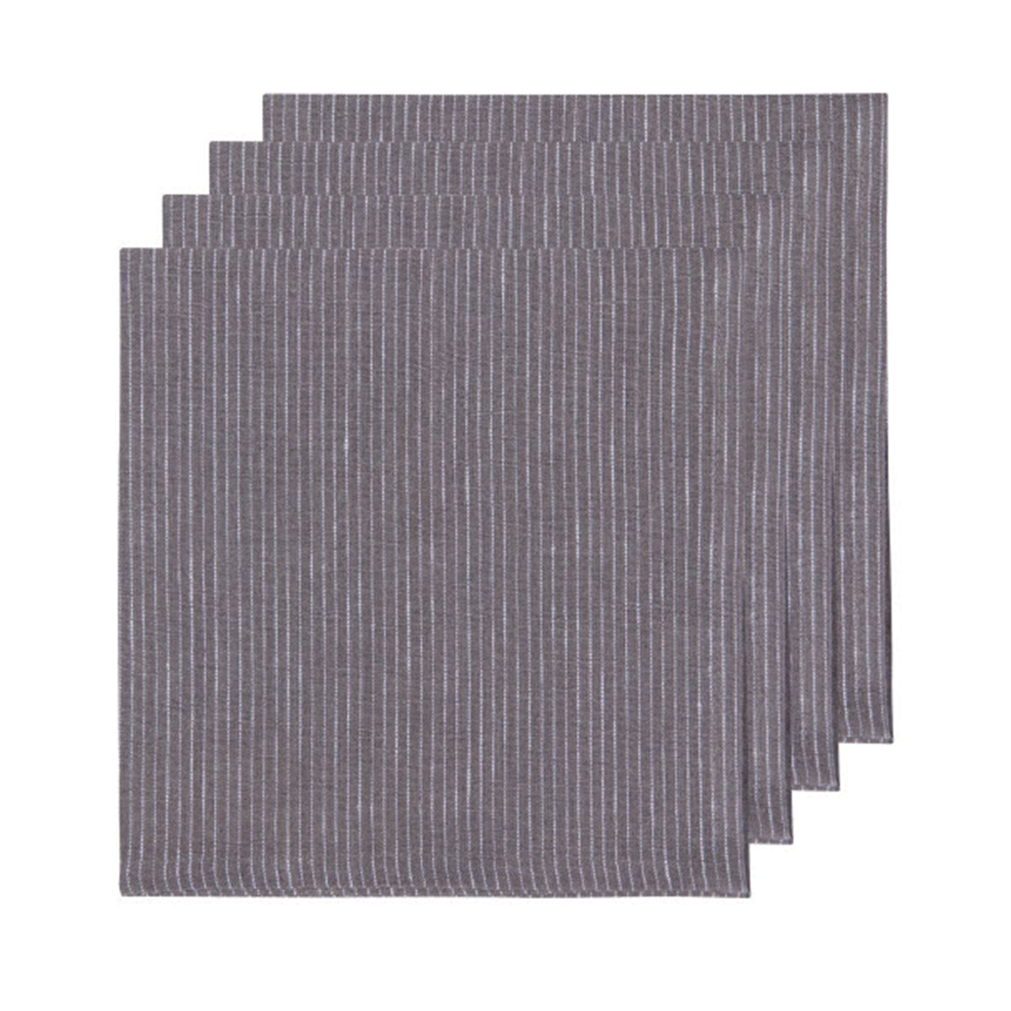 Linen Pinstripe Napkins - Shadow (Set of 4)