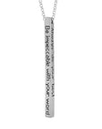 Jewelry Evolution8 - The Four Agreements Bar Necklace in Silver - 16-20"