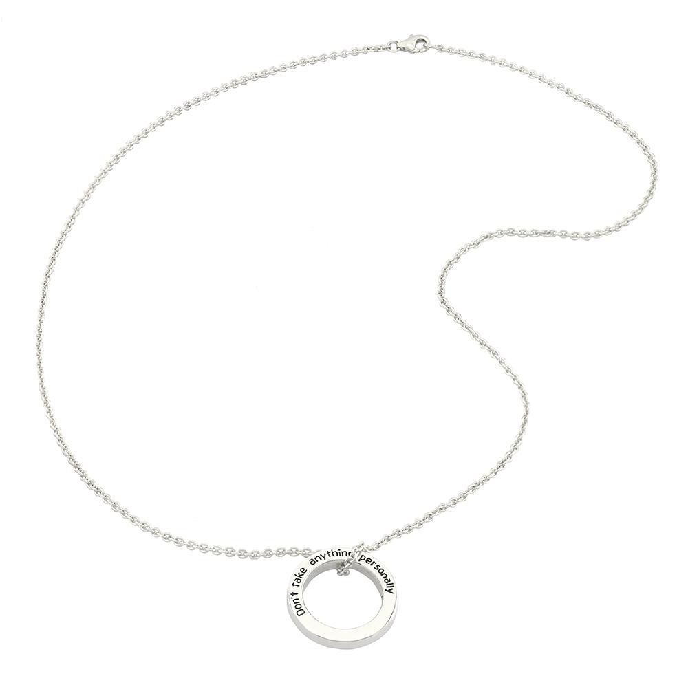Jewelry Evolution8 - The Four Agreements Circle Necklace in Silver
