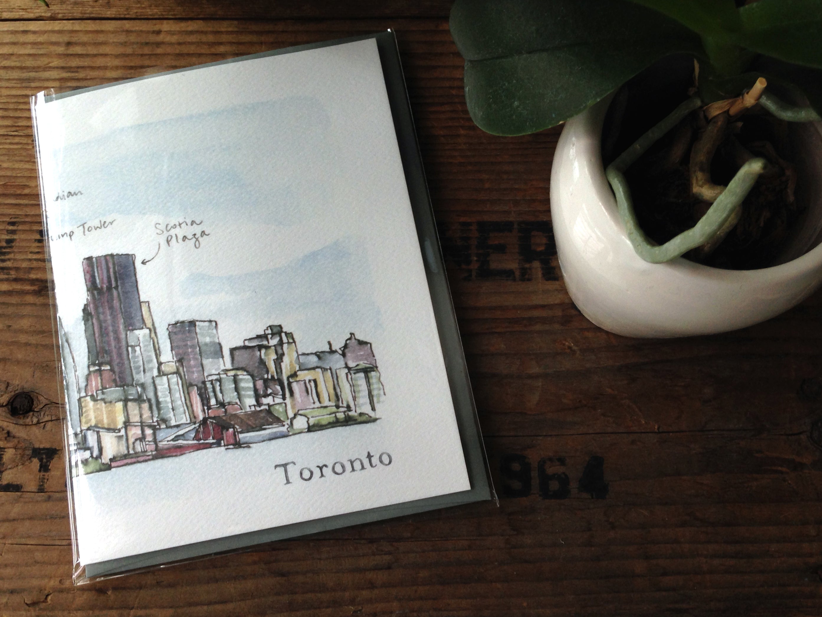 Toronto Skyline Accordion Greeting Card