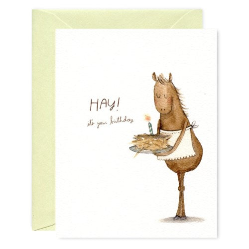 Hay Cake Birthday Card
